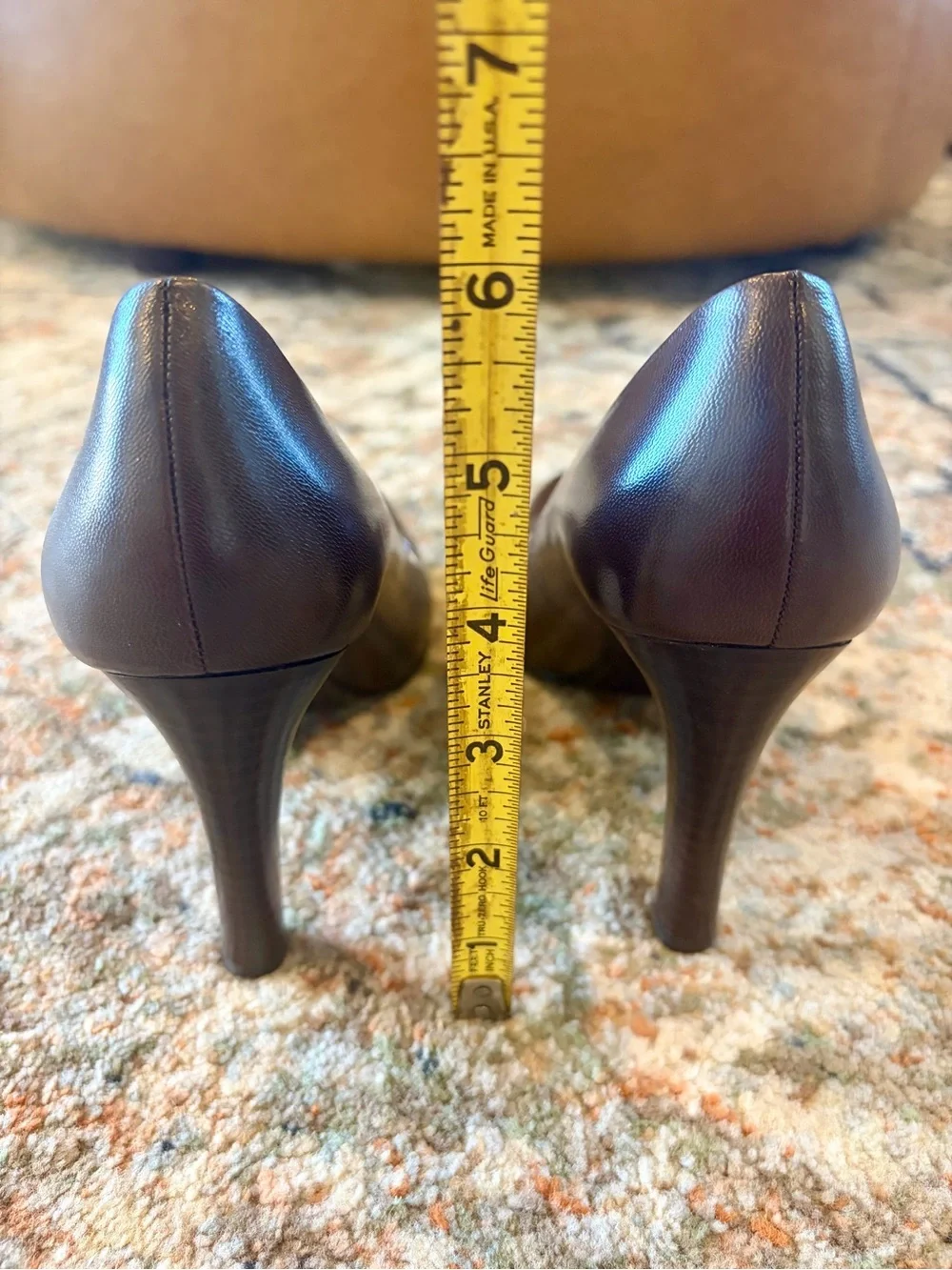 Ralph Lauren Dark Brown Leather Pumps Size 6